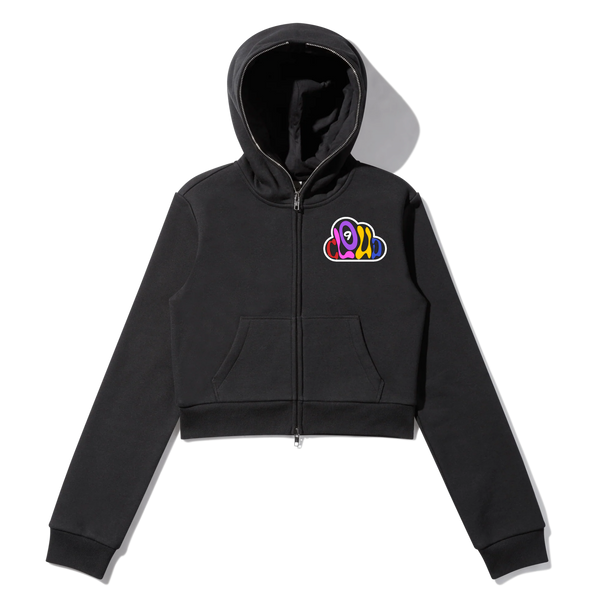 Cloud Nine Staple Full Zip Crop Hoodie $89.95 - CloudNineStreetHeat