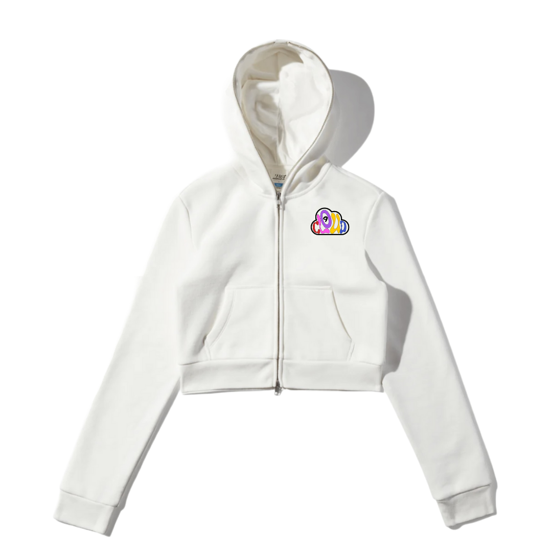 Cloud Nine Staple Full Zip Crop Hoodie $89.95 - CloudNineStreetHeat