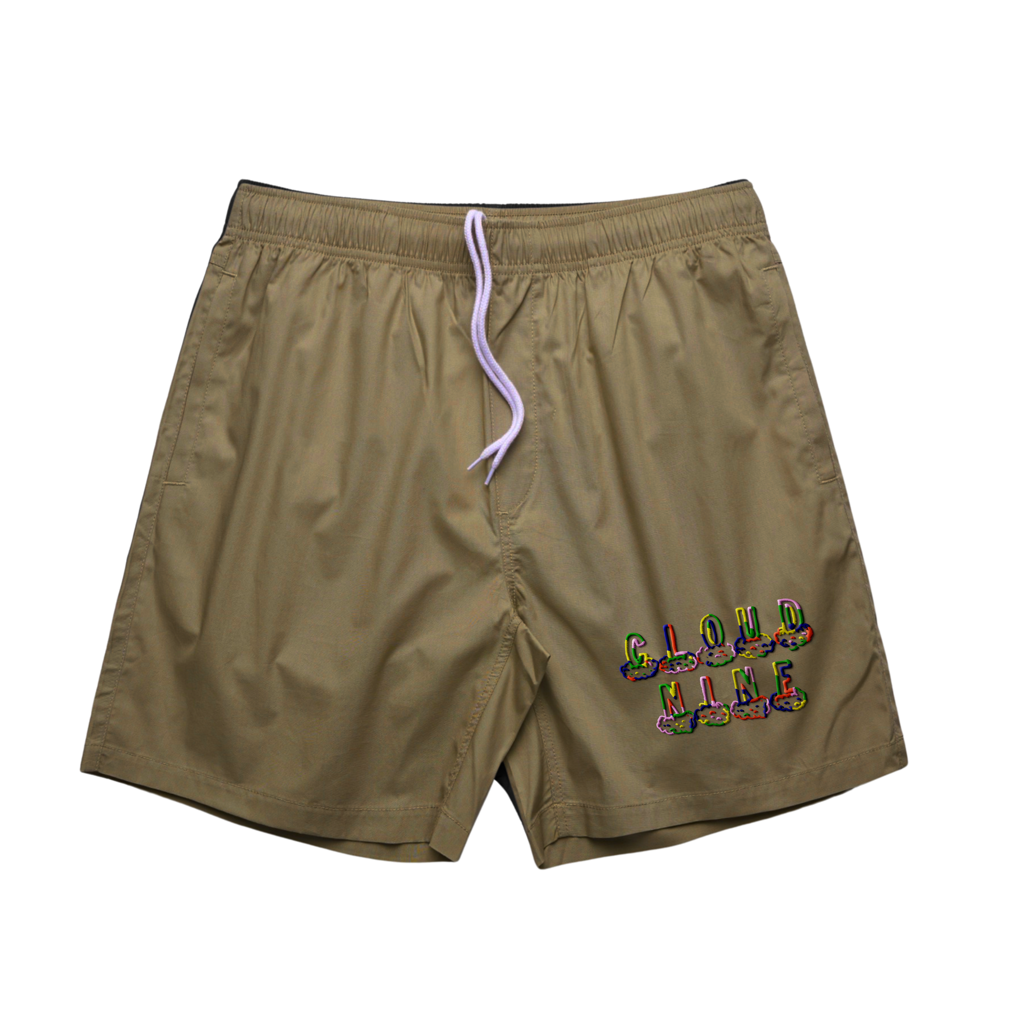 Cloud Nine Board Shorts Tan - CloudNineStreetHeat