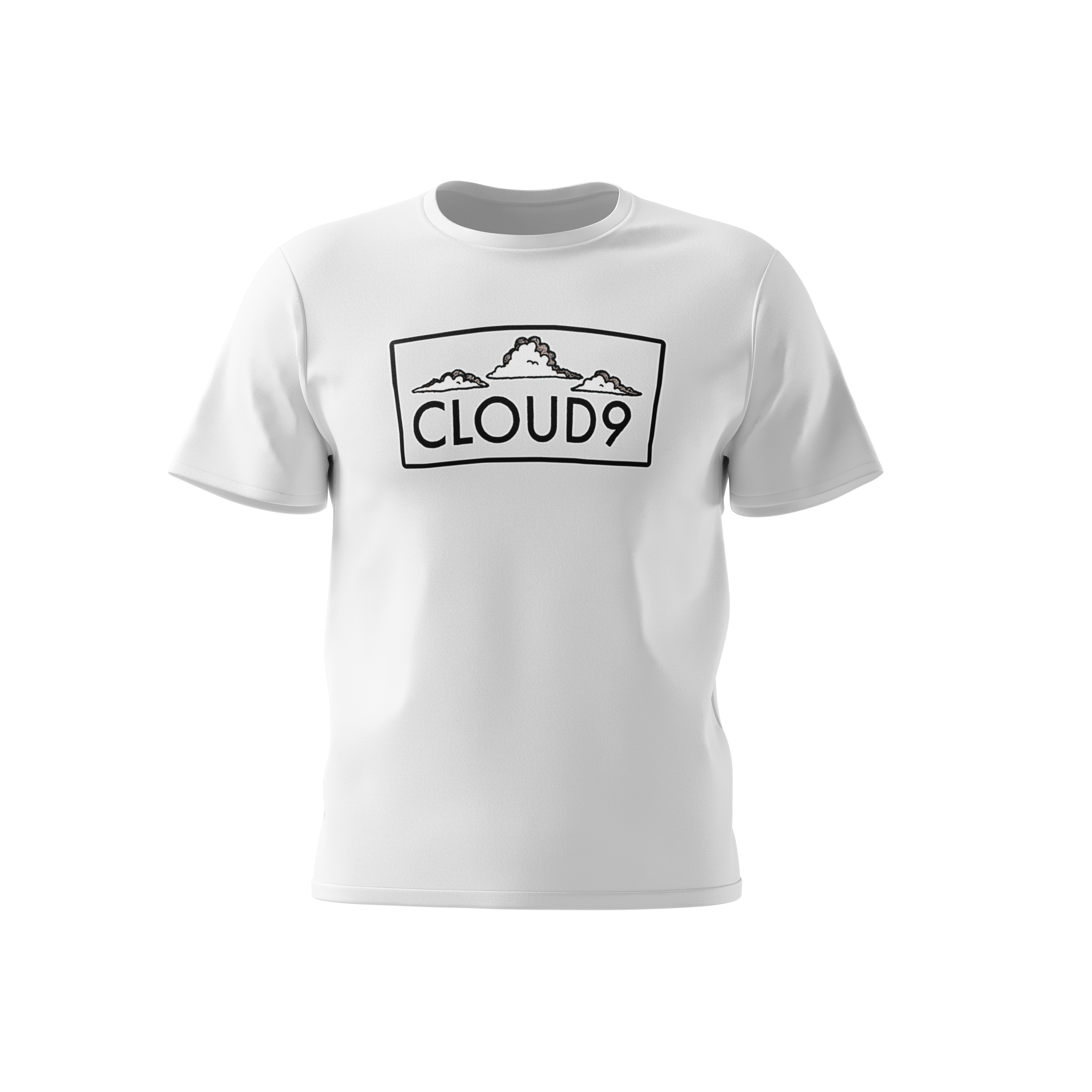 Cloud Nine Box Logo T-Shirt White - CloudNineStreetHeat