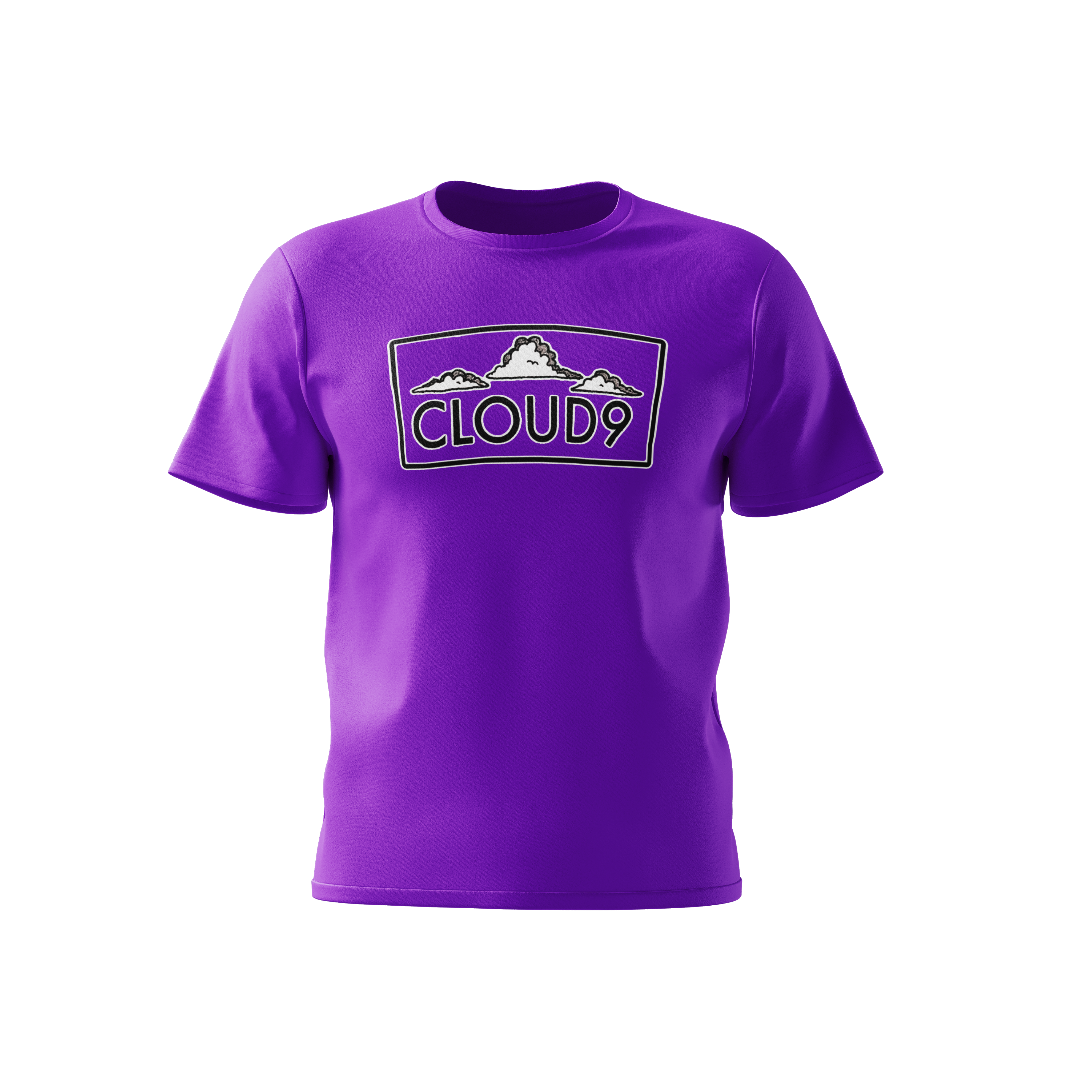 Cloud Nine Box Logo T-Shirt Purple - CloudNineStreetHeat